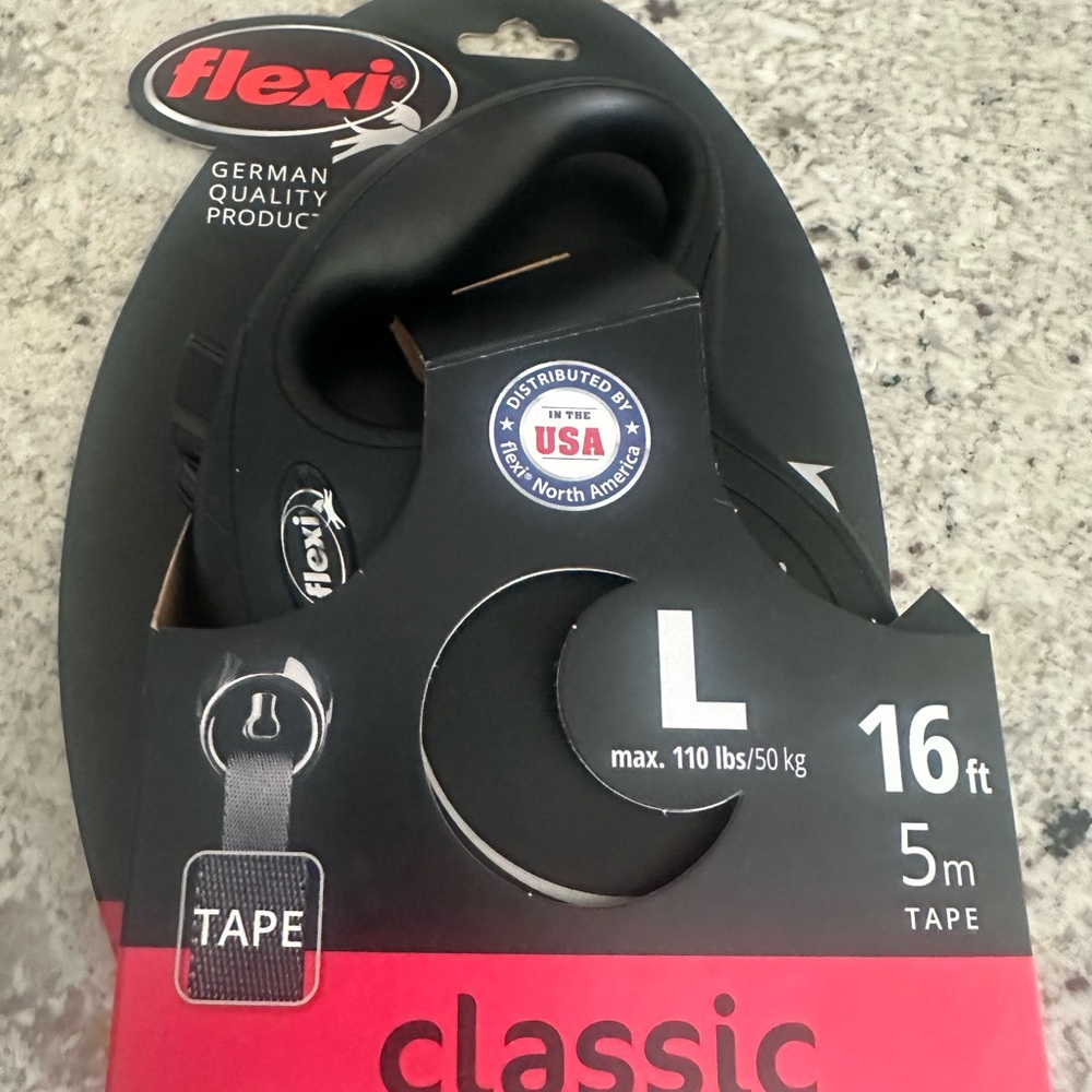 Flexi Classic Large Black Retractable Leash